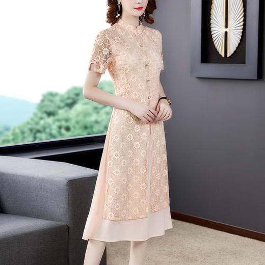 FMN-NM8351新款法式改良蕾丝时尚连衣裙 商品图2