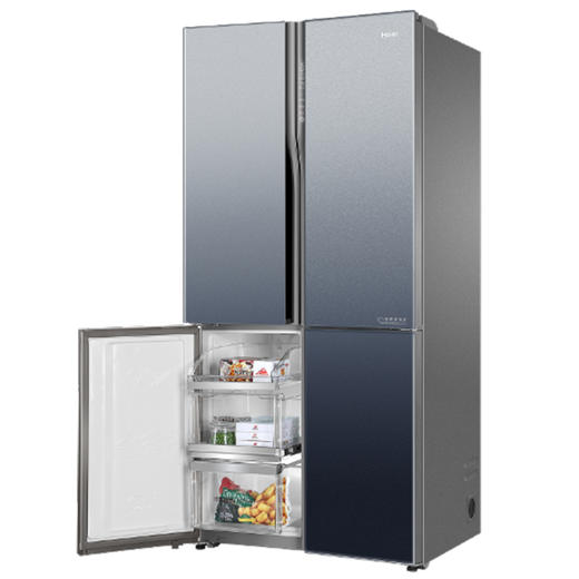 海尔（202445）冰箱四开门十字对开门变频风冷无霜静音节能冰箱 全空间保鲜一机三系统T.ABT杀菌独立母婴专区冰箱 BCD-605WSCEU1 商品图1