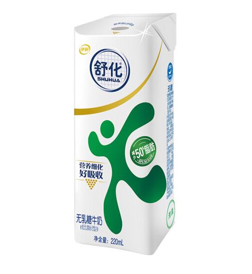 伊利舒化无乳糖牛奶【低脂型】220ml*12盒/箱 商品图1