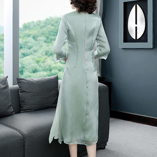 YFN-19280中国风刺绣宽松改良旗袍裙中长款 商品图3