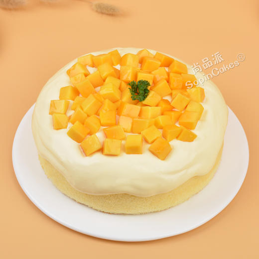 【精选特惠】鲜芒果流心淡奶油蛋糕，纯进口乳脂奶油制作【惠州】 商品图1
