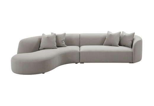 芙拉 弧形转角沙发 | 更多皮布面料可选，详询客服 商品图1