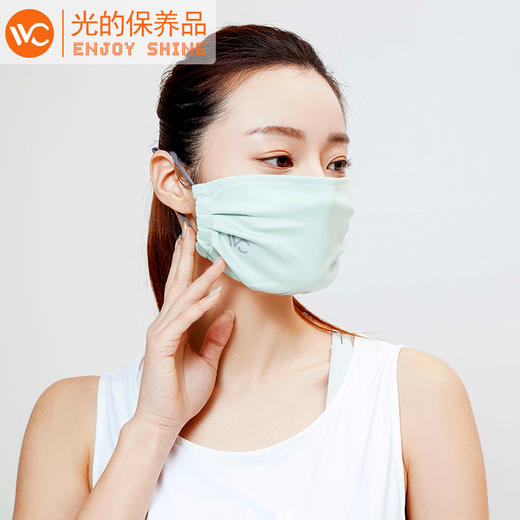 现货  韩国正版授权VVC新款防晒口罩女夏可清洗易呼吸防紫外线口罩透气遮阳面罩 商品图1