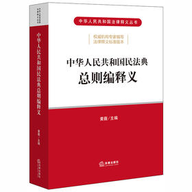 2020新版 中华人民共和国民法典总则编释义 黄薇