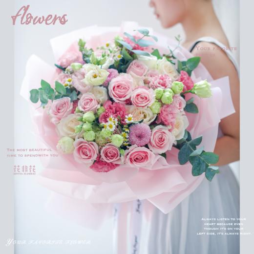 《与你》 . 少女心粉色系花束冬季粉雪山颜色偏浅 商品图0