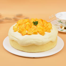 【精选特惠】鲜芒果流心淡奶油蛋糕，纯进口乳脂奶油制作【惠州】