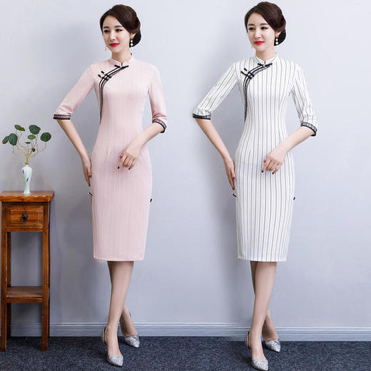 BS-0946-0949新款端庄大气中袖改良款旗袍 商品图2