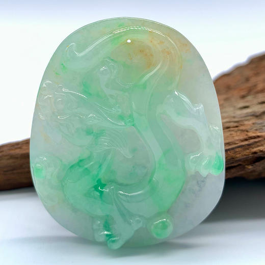 派瑞翡翠 翡翠龙牌 糯种 皇家绿 商品图0