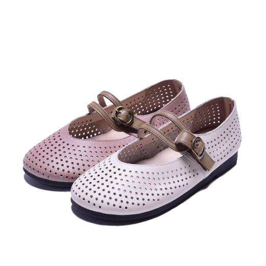 西村名物2020秋季新款复古森系平底鞋奶奶鞋X20CE30121 商品图0