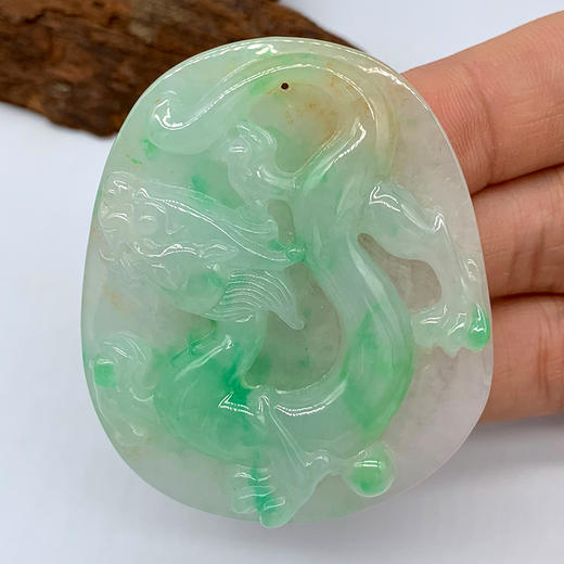 派瑞翡翠 翡翠龙牌 糯种 皇家绿 商品图2
