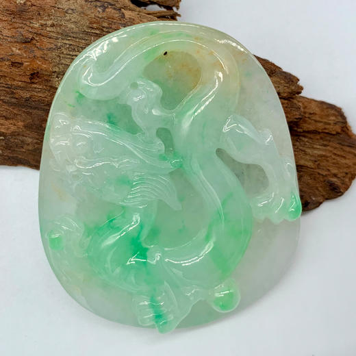 派瑞翡翠 翡翠龙牌 糯种 皇家绿 商品图3