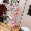 FL-20178夏新款中国风复古气质优雅碎花奥黛旗袍连衣裙 商品缩略图1