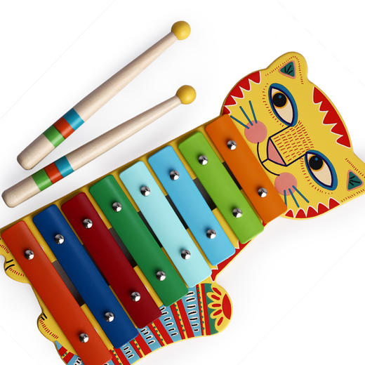 djeco曼波猫婴幼儿童小木琴婴儿八音琴手敲打击乐器音乐敲琴玩具