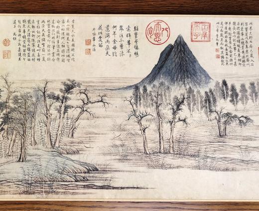 【定制书画】（元）赵孟頫《鹊华秋色图》纸本手卷/镜片 馆藏书画高仿复制艺术品（付款后28天内发货） 商品图3