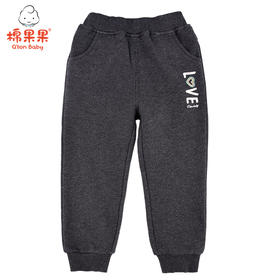 棉果果春秋季女童抓绒针织长裤M322200220546