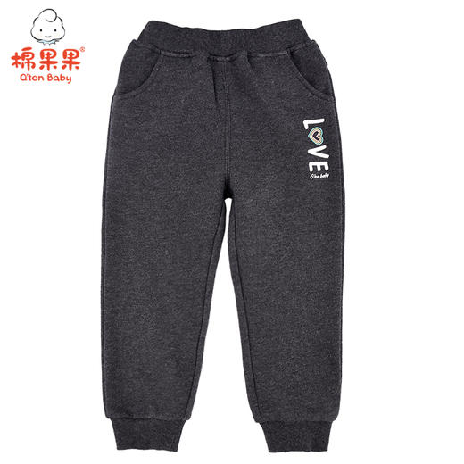 棉果果春秋季女童抓绒针织长裤M322200220546 商品图0