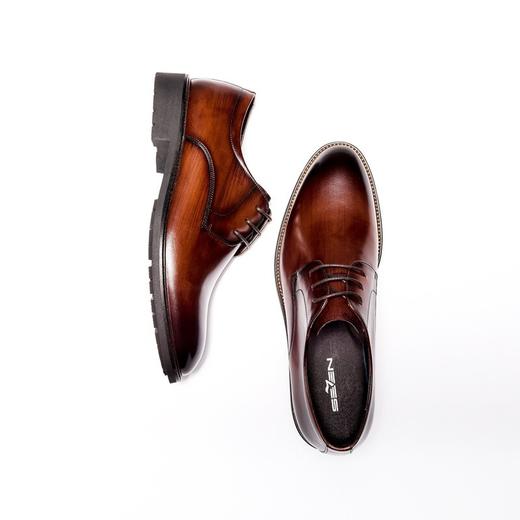 柒牌男装秋季新品正装皮鞋男男士商务正装圆头系带低帮鞋子	119X70070 商品图1