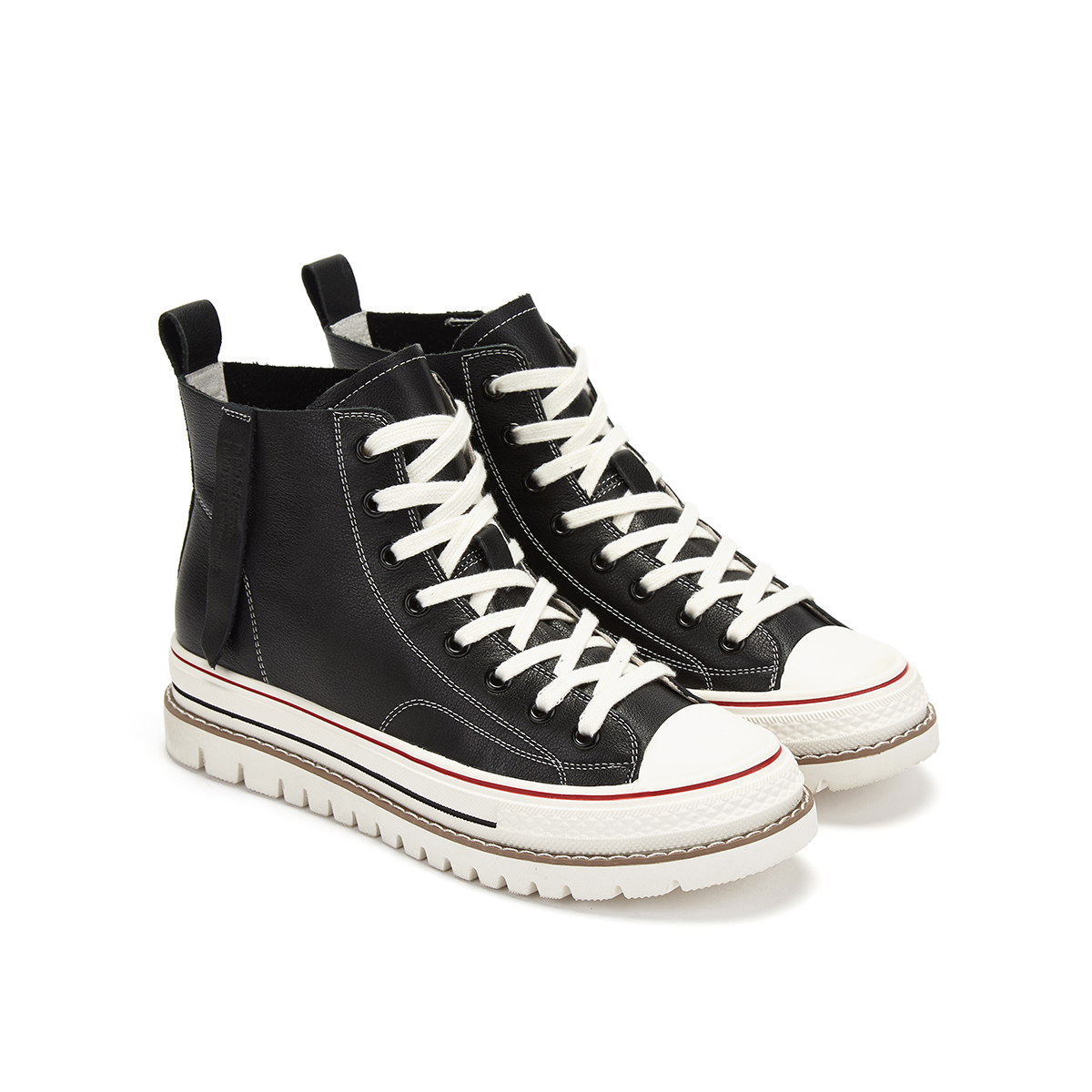 西村名物新款高腰小白鞋彩色时尚X29DS41401