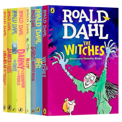 罗尔德达尔童书8册套装 英文原版 Roald Dahl 查理和巧克力工厂 女巫The Witches 好心眼圆梦巨人The BFG 儿童章节桥梁书 商品图0
