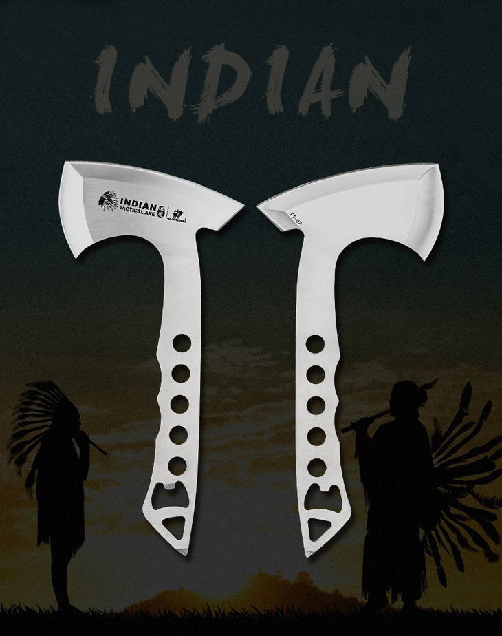 汉道【印第安战术斧】防身斧头刀飞斧开山工兵斧