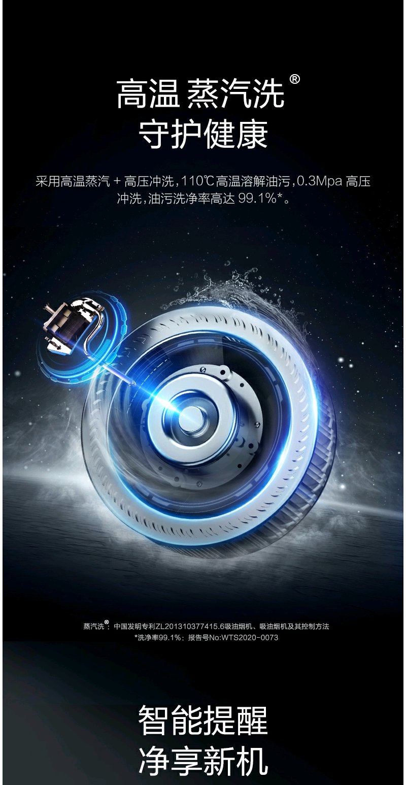 美的midea家用欧式抽油烟大尺寸22立方蒸汽洗挥手变频烟感吸油烟cxw