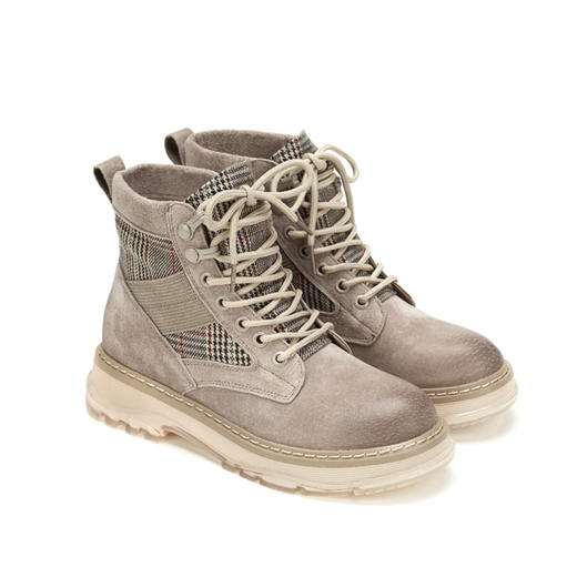 西村名物新款猪皮拼接马丁靴时尚新潮X29DS42601 商品图1