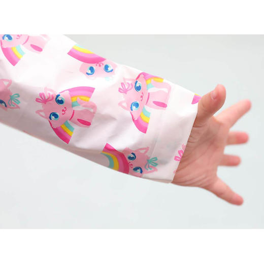 彩虹猫儿童雨衣女童加大帽子卡通立体造型轻薄防水雨披PS20812 商品图4