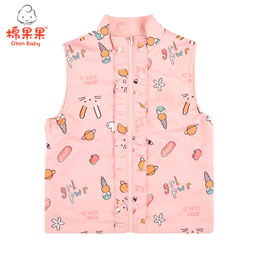 棉果果秋季女童空气层两面穿马夹M322171420533 商品图2