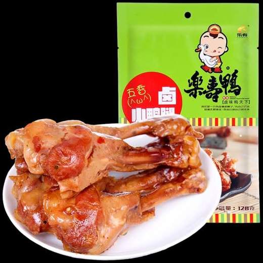 乐寿鸭五香小鸭腿128g*1袋（新货）(0602166) 商品图0