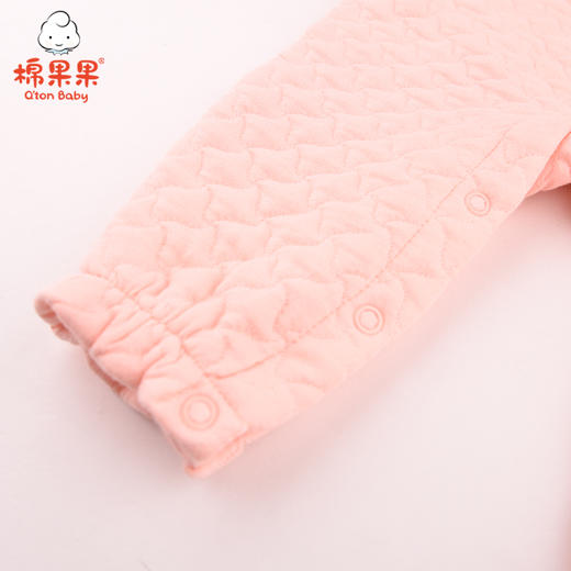 棉果果秋季女童空气层带帽连体衣连身衣哈衣M322722220551 商品图3
