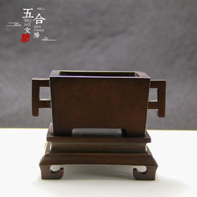 香炉丨精工纯铜双耳马槽铜香炉