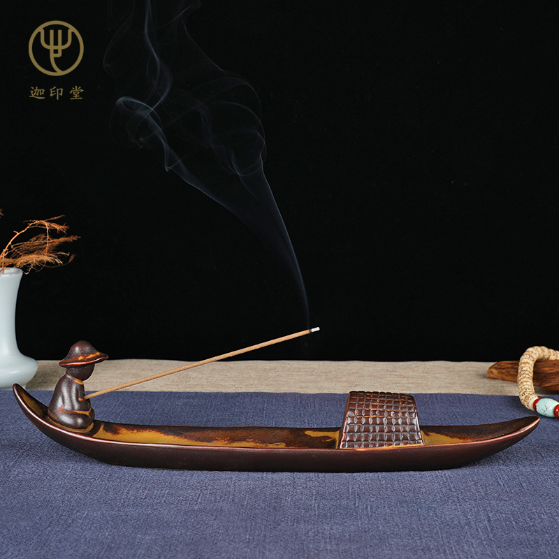 迦印堂 | 老翁垂钓线香炉 蓑笠孤舟 寒江独钓