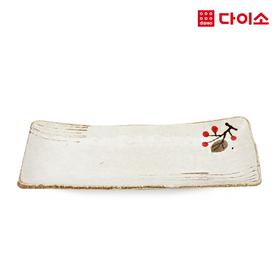 大创盘子 Daiso plate C手绘樱桃鱼盘（23CM）-63803JPY带授权招加盟代理