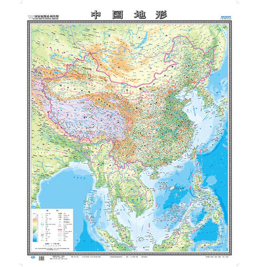 中国地形图（竖版），0.865m*1.05m 商品图2