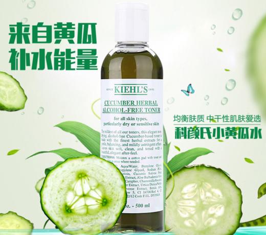 科颜氏kiehls黄瓜植物爽肤水清爽肌肤温和调理500ml可能存在包装略微