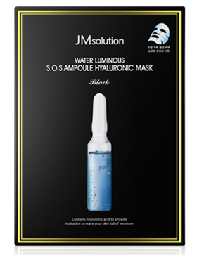JM 물광 에스오에스 앰플 히아루로닉 마스크 블랙30ml*10개입