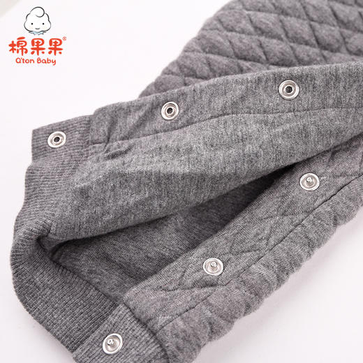棉果果秋季男童空气层挂里连帽对开连体衣连身衣哈衣M312722620519 商品图6