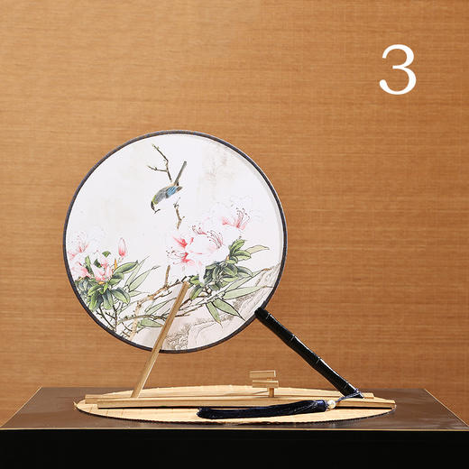 【文艺复古圆扇子、2把】工艺礼品汉服居家日用单面绢布团扇古风 商品图1
