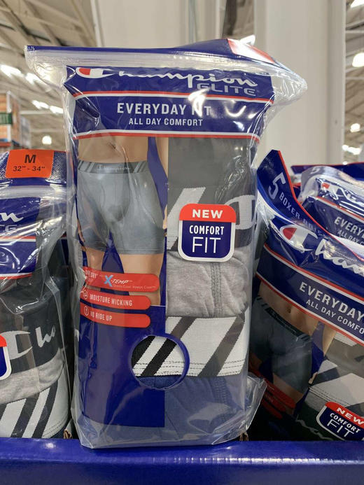 特价🎉Champion男士立体剪裁平角内裤5条装！划算到哭 商品图3