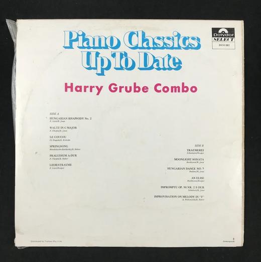 LP黑胶唱片 哈里·格鲁贝及乐队《最新经典钢琴曲》 商品图1