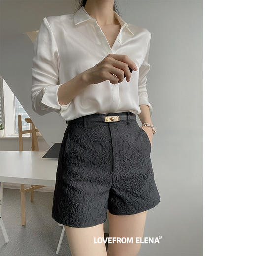 【Elena定制】经典提花短裤 商品图3