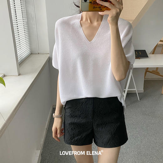 【Elena定制】经典提花短裤 商品图2