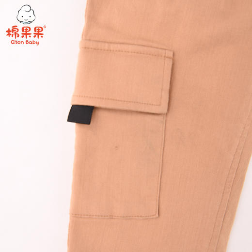 棉果果秋季男童挂里水洗棉梭织长裤M312200420517 商品图2