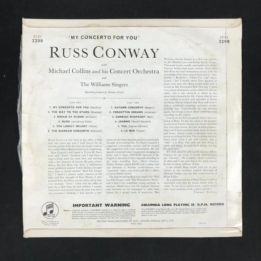 LP黑胶唱片 拉斯·康威《献给你的协奏曲》立体声 商品图1
