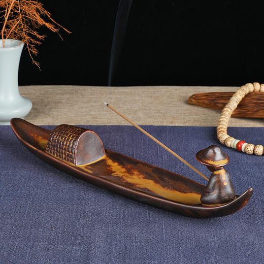 迦印堂 | 老翁垂钓线香炉 蓑笠孤舟 寒江独钓 商品图2