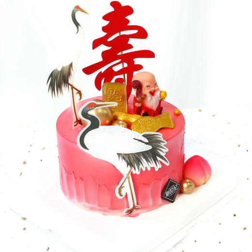 【祝寿蛋糕】鹤寿延年（自提返红包） 商品图0
