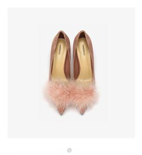 westory法式仙女毛毛高跟单鞋W283E70071