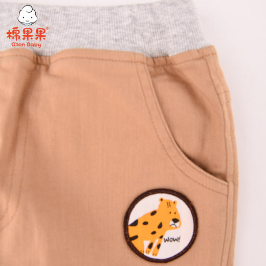 棉果果秋季男童挂里水洗棉梭织长裤M312200420517 商品图1
