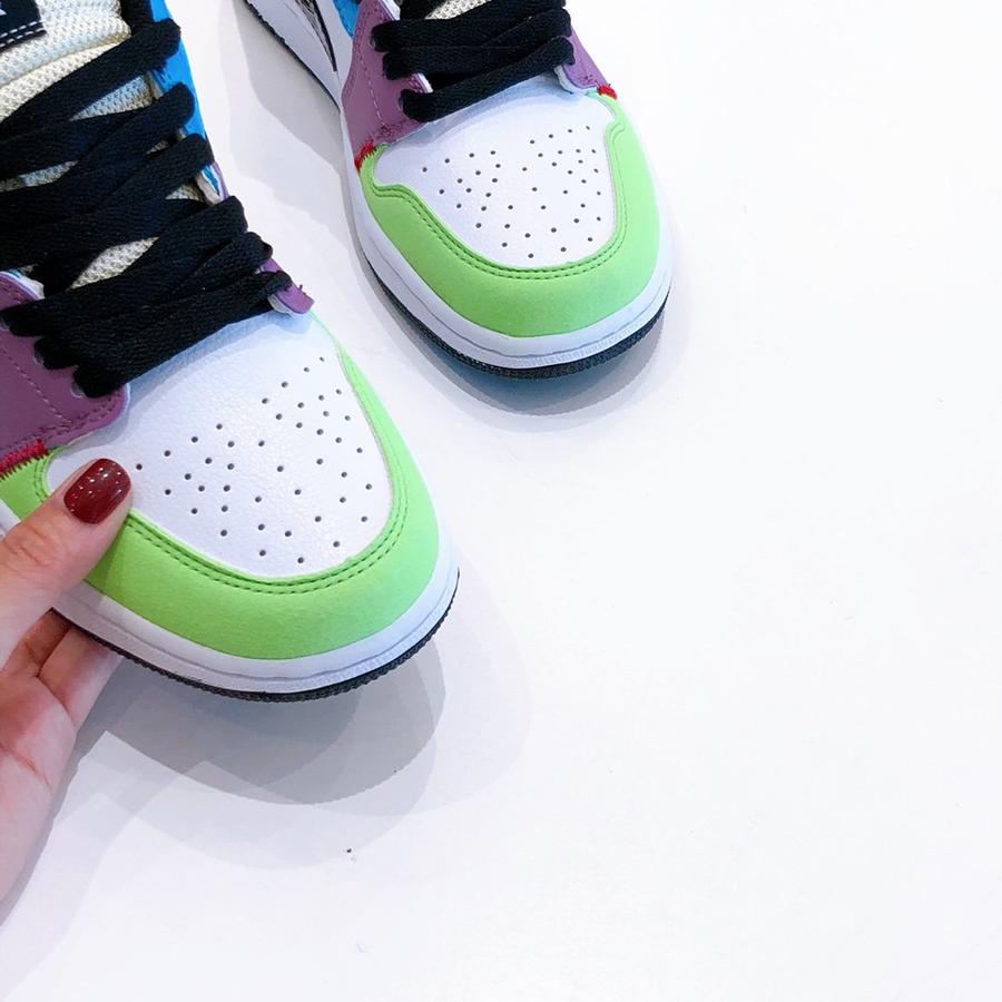 点此购买 乔丹aj男女彩色拼接马卡龙球鞋 98 151634