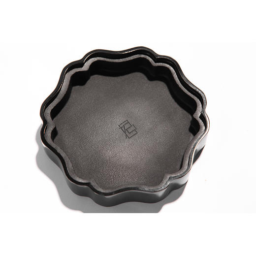 缘石台/君子系列/墨梅 手编铜+玉檀砚  干泡台储水小茶盘壶承 商品图6